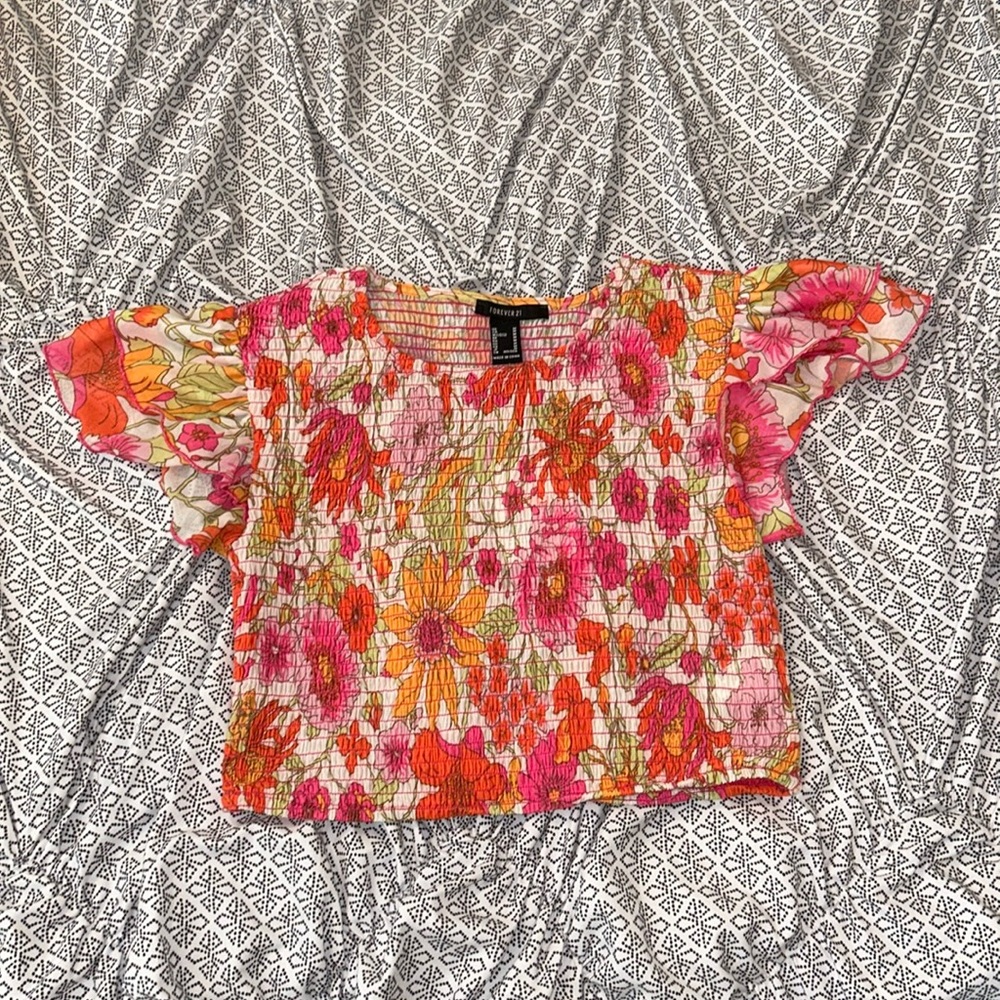 Forever 21 ruffled baby tee